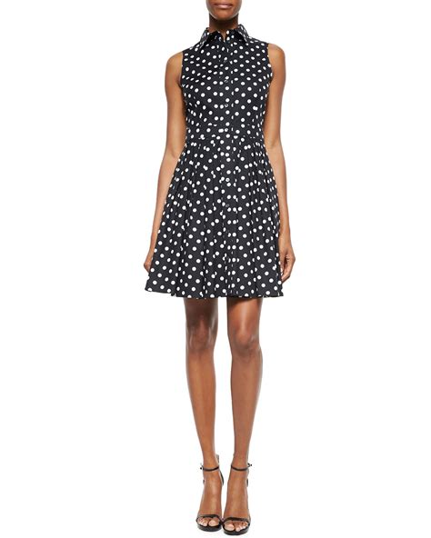 michael kors black polka dot dress shirt